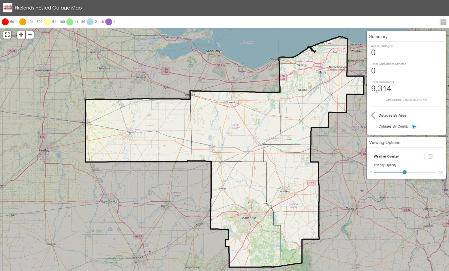 Click here to access any current outages
